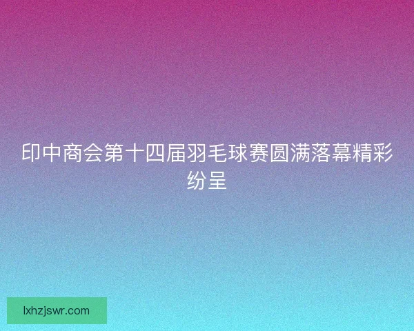 印中商会第十四届羽毛球赛圆满落幕精彩纷呈
